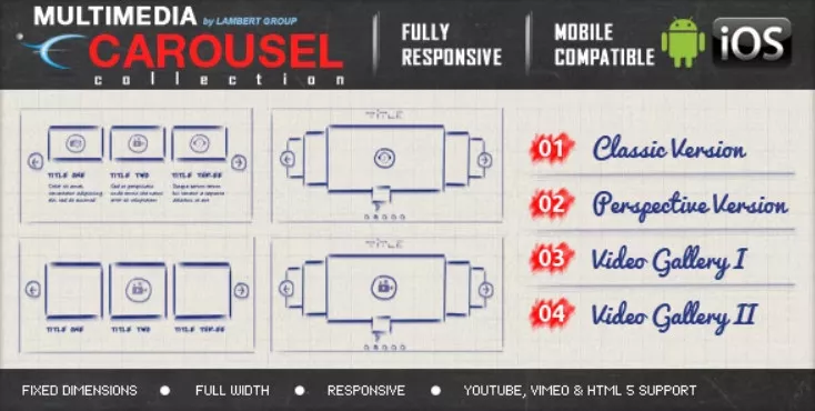 Multimedia Carousel with Image Video Audio Support