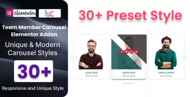 Team Member Carousel Addon For Elementor