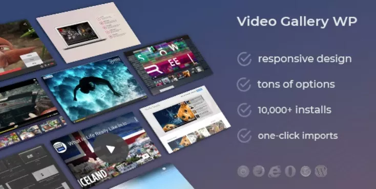 Video Gallery WordPress Plugin /w YouTube, Vimeo, Facebook pages