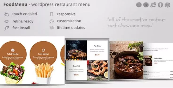 Restaurant Menu Showcase WooCommerce